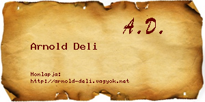 Arnold Deli névjegykártya